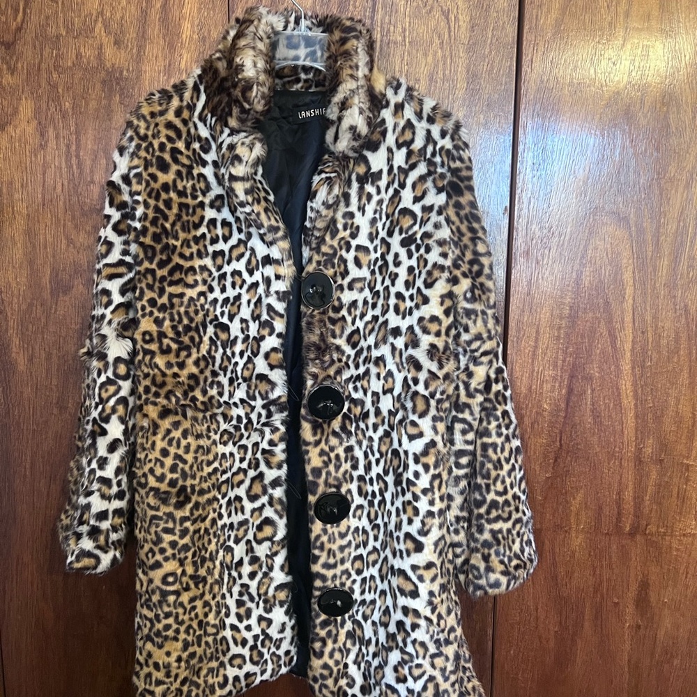 Chic Leopard Print Teddy Jacket